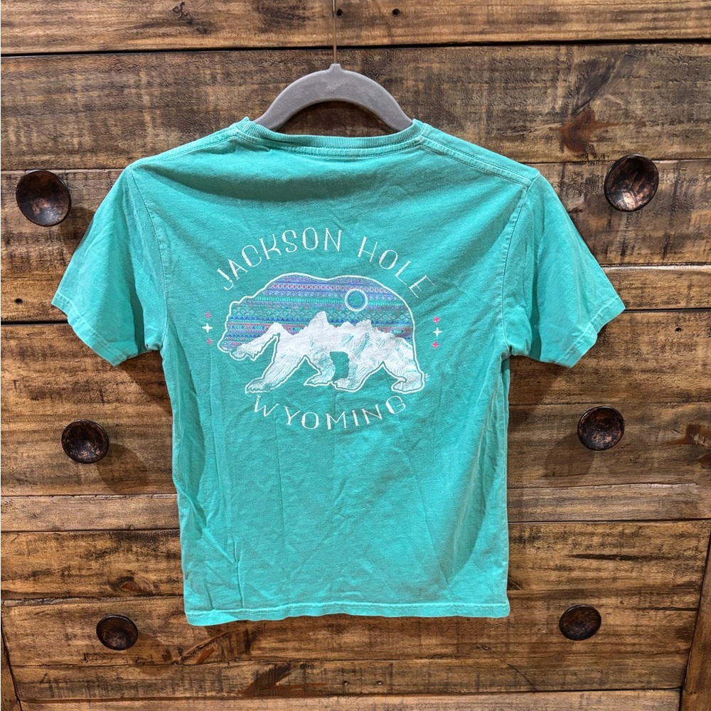Jackson Hole Wyoming Kids T-Shirt -‎ Teal